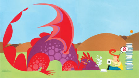 Illustration from John-Doe-Dragons and Famous Dragons