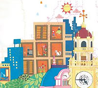 Exposición Papel, tijera, ciudad en el Museo de los Niños/Abasto 